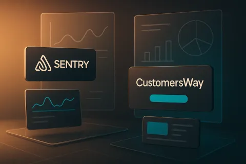Ilustracion del articulo sobre Diferencias entre Sentry y CustomersWay: qué resuelve cada herramienta